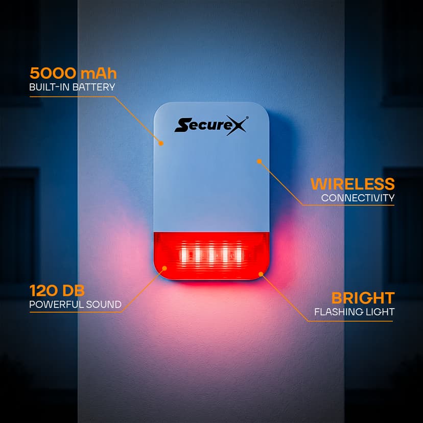 Wireless Siren With Light & Backup (big) — view 3